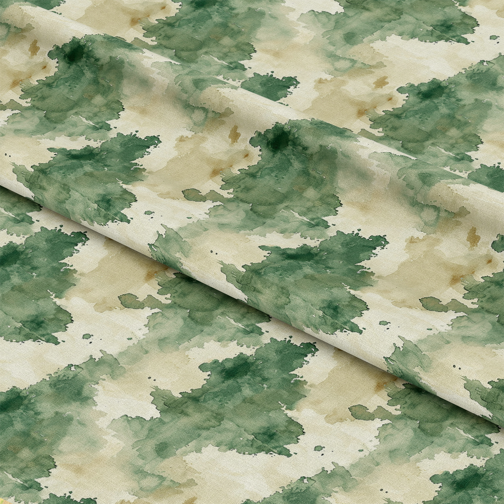 Watercolor Camouflage Grunge Pattern 15 Quilting Cotton Fabric