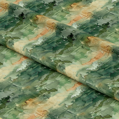 Watercolor Camouflage Grunge Pattern 16 Quilting Cotton Fabric