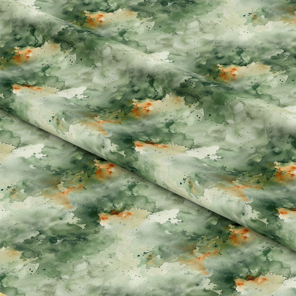 Watercolor Camouflage Grunge Pattern 19 Quilting Cotton Fabric