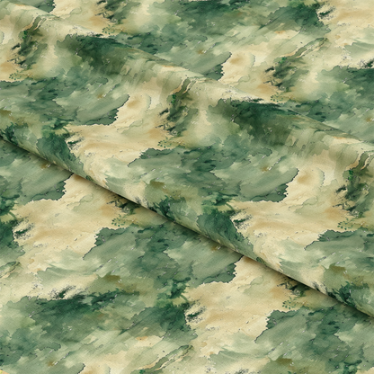 Watercolor Camouflage Grunge Pattern 1 Quilting Cotton Fabric
