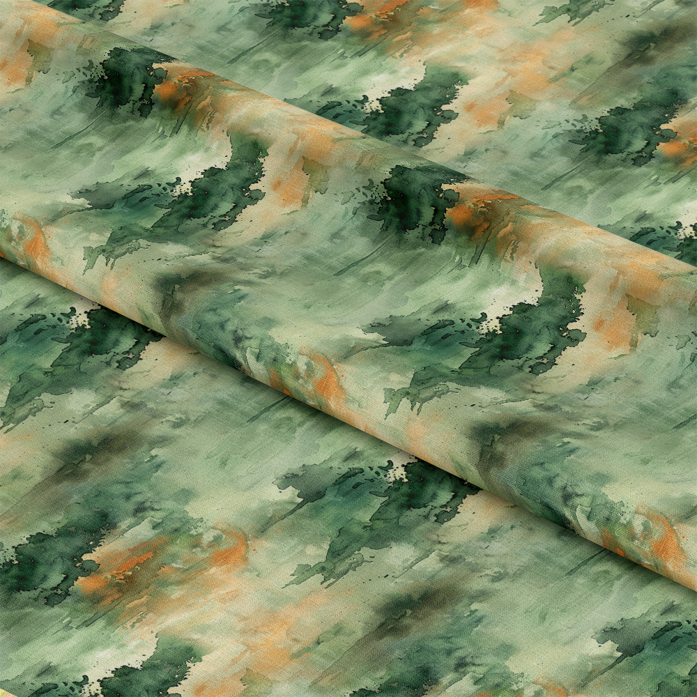 Watercolor Camouflage Grunge Pattern 2 Quilting Cotton Fabric