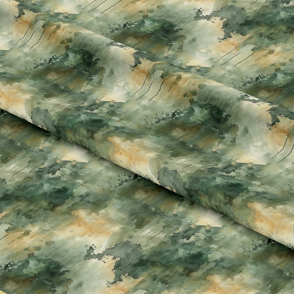 Watercolor Camouflage Grunge Pattern 3 Quilting Cotton Fabric
