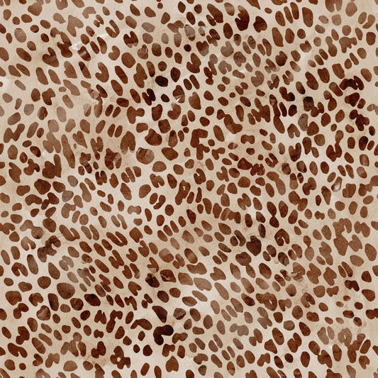 Watercolor Cheetah Print 2 Quilting Cotton Fabric