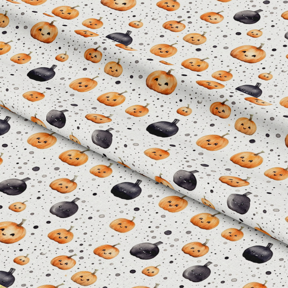 Watercolor Halloween Characters Pattern 9 Quilting Cotton Fabric
