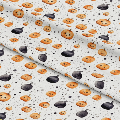 Watercolor Halloween Characters Pattern 9 Quilting Cotton Fabric