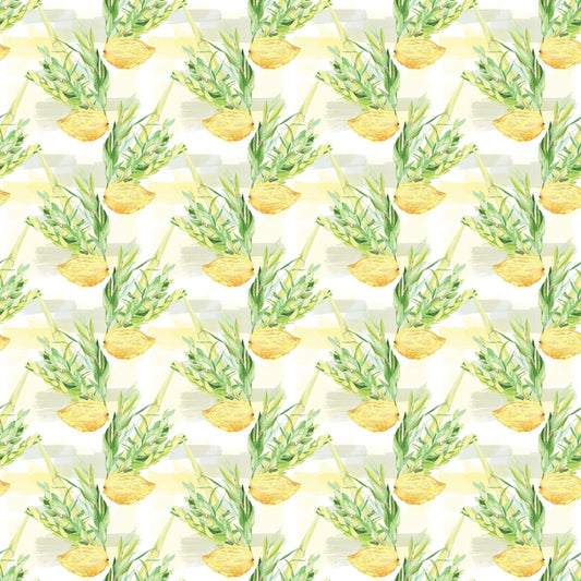 Watercolor Happy Sukkot Pattern 10 Quilting Cotton Fabric