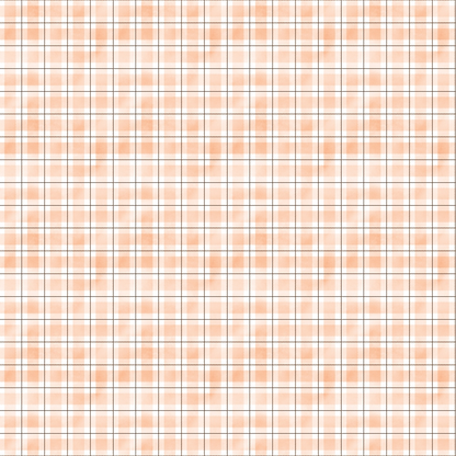 A pattern of orange and white plaid with thin black lines forming a grid.