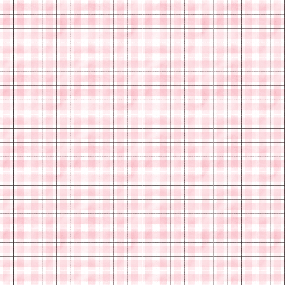 Pink and white plaid pattern with thin horizontal and vertical lines creating a grid design.