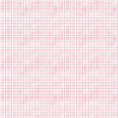 Pink and white plaid pattern with thin horizontal and vertical lines creating a grid design.