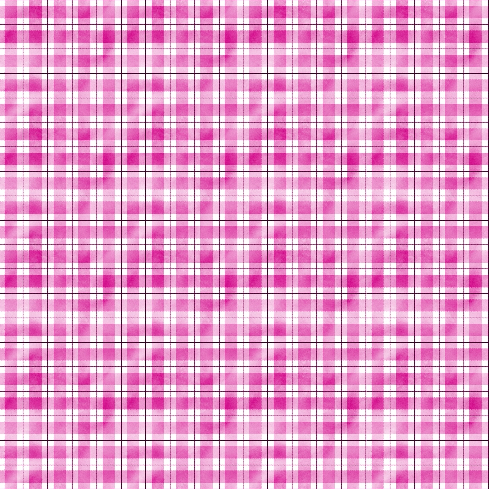 A pink and white plaid pattern with intersecting horizontal and vertical lines creating a grid-like design.