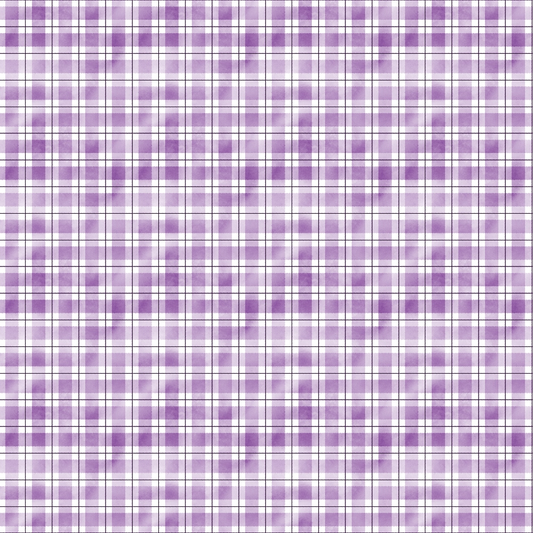 A purple and white plaid pattern with intersecting horizontal and vertical lines.