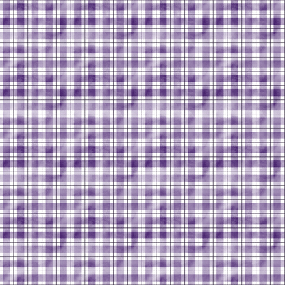 A seamless purple plaid pattern with intersecting horizontal and vertical lines, forming squares and rectangles in varying shades.