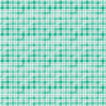 A green and white plaid pattern with intersecting horizontal and vertical lines.