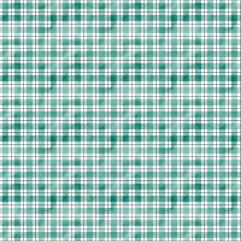 A green and white plaid pattern with evenly spaced lines and squares.