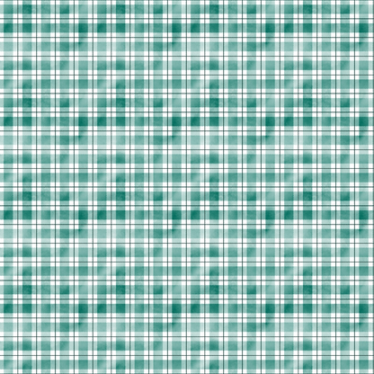 A green and white plaid pattern with evenly spaced lines and squares.