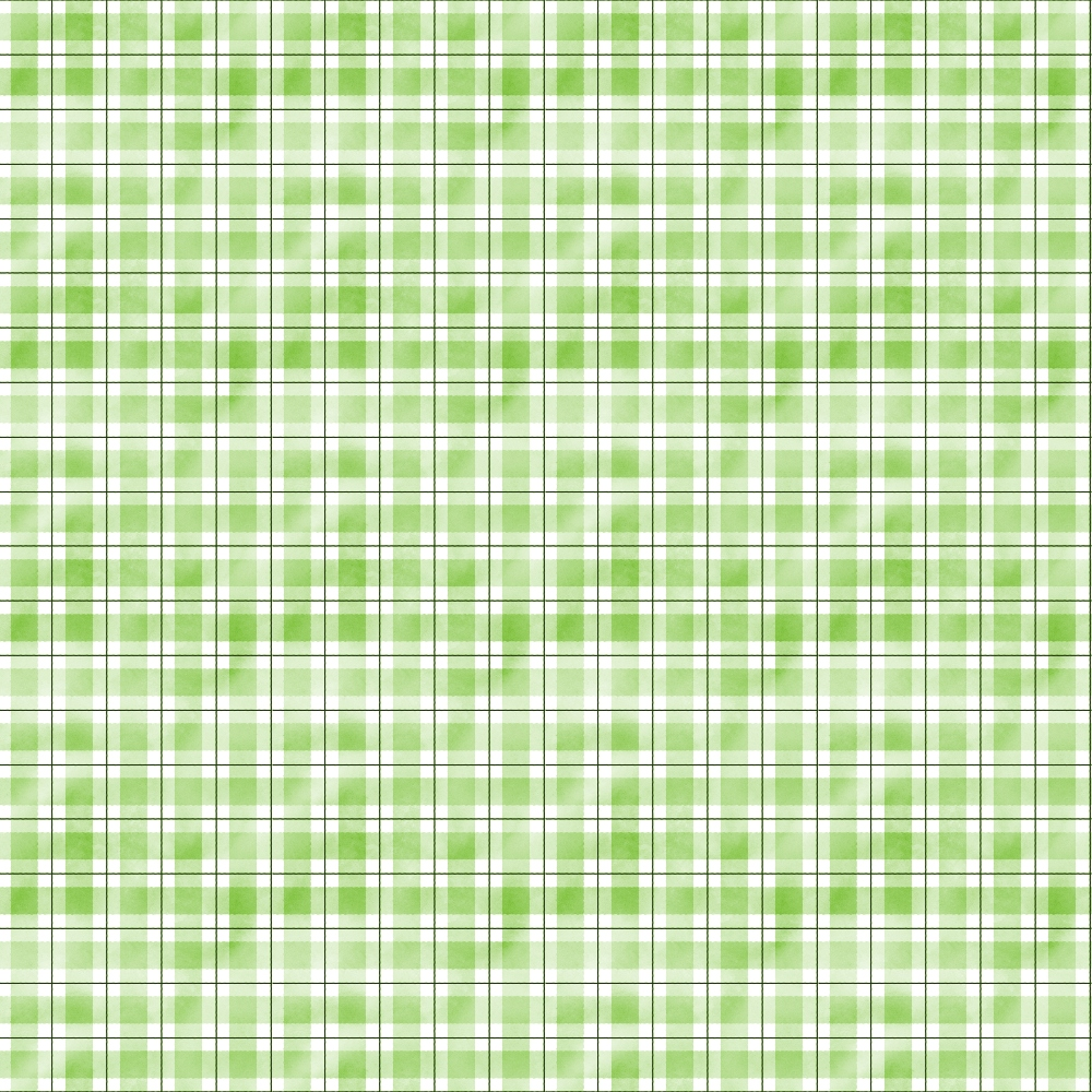 Green and white plaid pattern with evenly spaced grid lines.