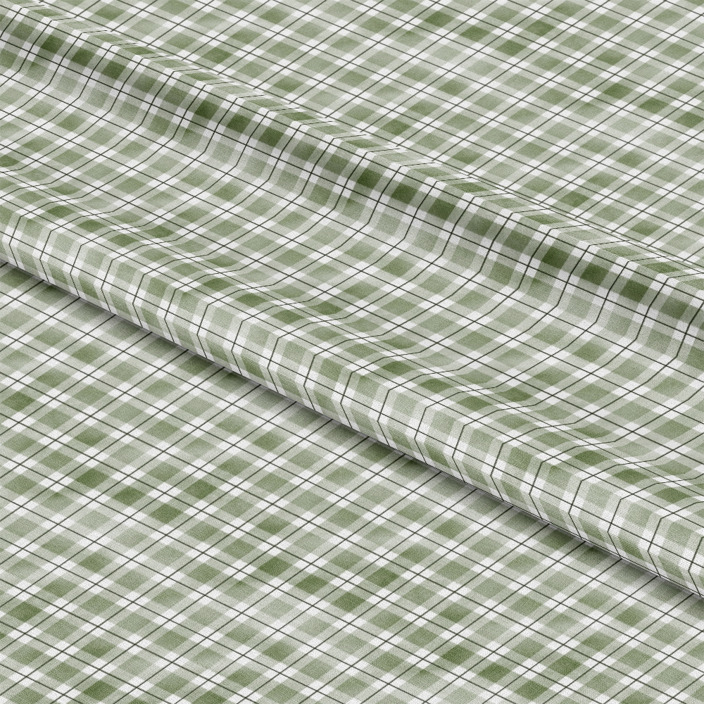Watercolor Lumberjack Plaid Pattern 42 Quilting Cotton Fabric