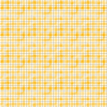 A yellow and white gingham plaid pattern with evenly spaced intersecting lines.