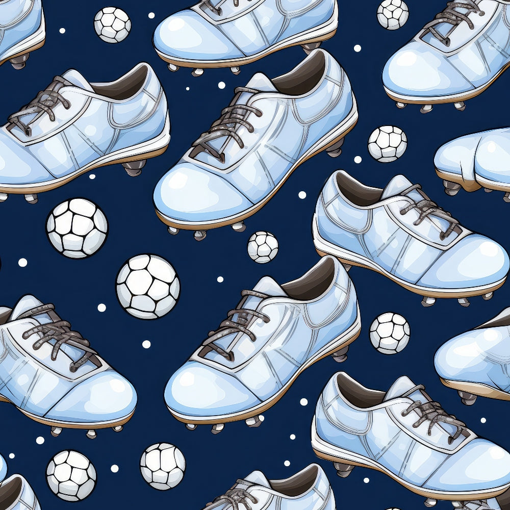 Watercolor Soccer Quilting Cotton Fabric