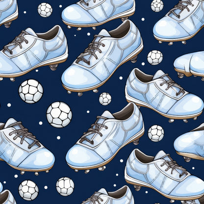 Watercolor Soccer Quilting Cotton Fabric