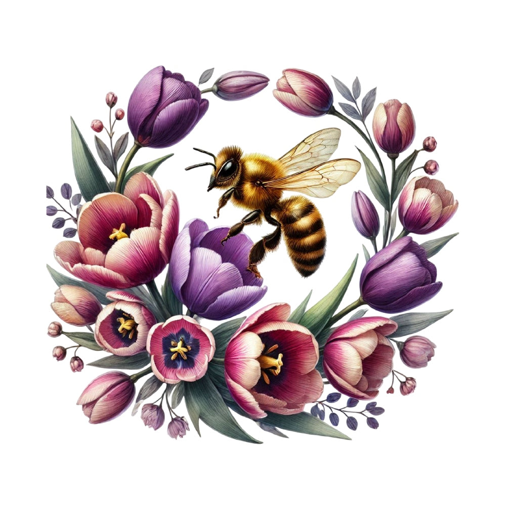 Watercolor Spring Bees Fabric Panel 20 – FabricMegaStore.com