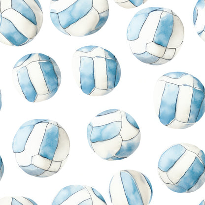 Watercolor Volleyball Quilting Cotton Fabric