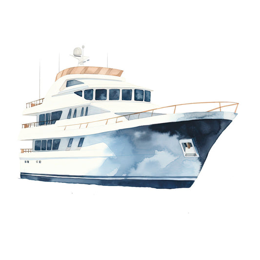 Watercolor Yacht Fabric Panel