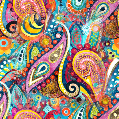 Watercolor Boho Patterns Pattern 11 Quilting Cotton Fabric