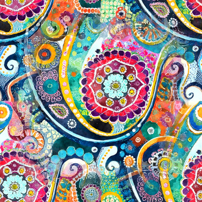Watercolor Boho Patterns Pattern 6 Quilting Cotton Fabric