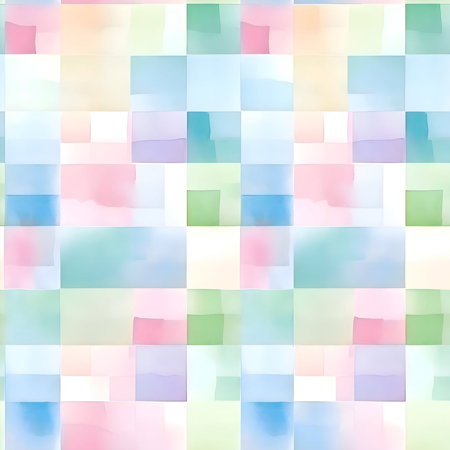 Watercolor Checkered Gingham Pattern 2 Quilting Cotton Fabric