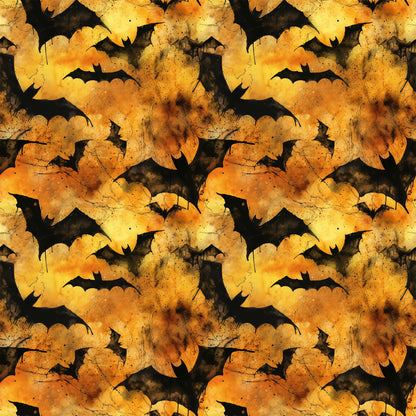 Watercolor Halloween Bats Pattern 7 Quilting Cotton Fabric