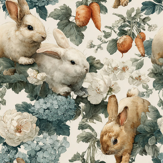 Watercolor Happy Easter Pattern 12 Quilting Cotton Fabric