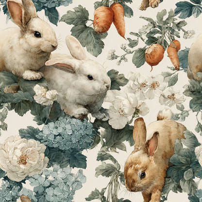 Watercolor Happy Easter Pattern 12 Quilting Cotton Fabric