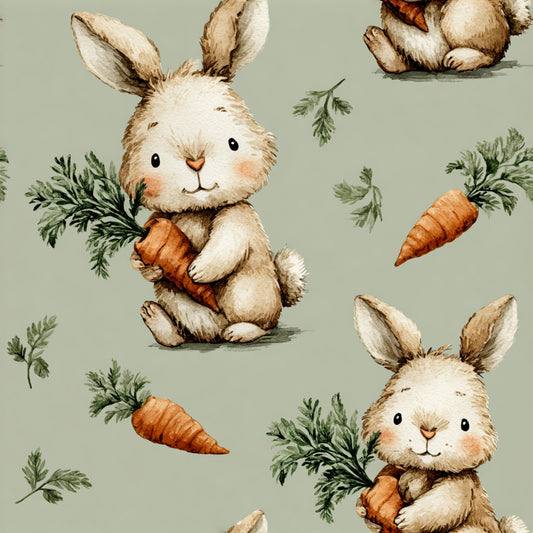 Watercolor Happy Easter Pattern 13 Quilting Cotton Fabric