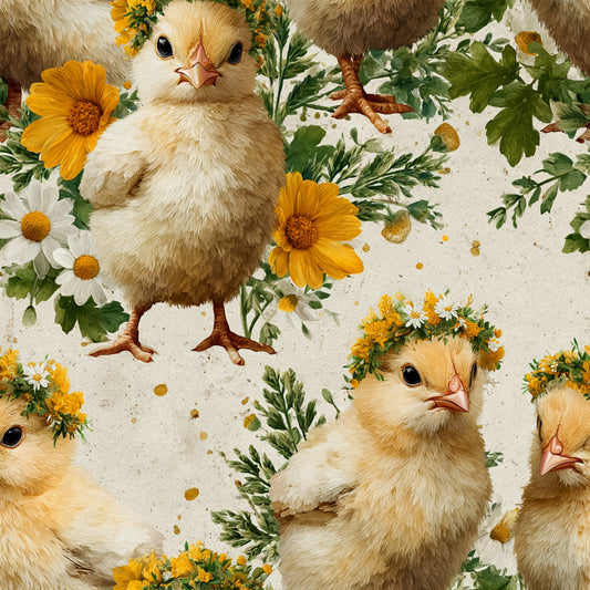 Watercolor Happy Easter Pattern 23 Quilting Cotton Fabric