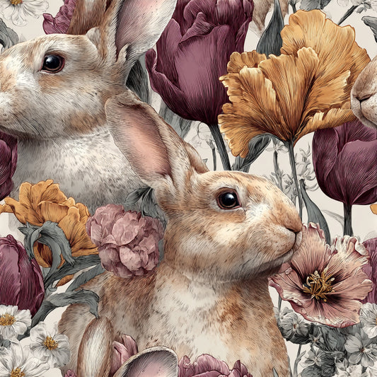 Watercolor Happy Easter Pattern 34 Quilting Cotton Fabric
