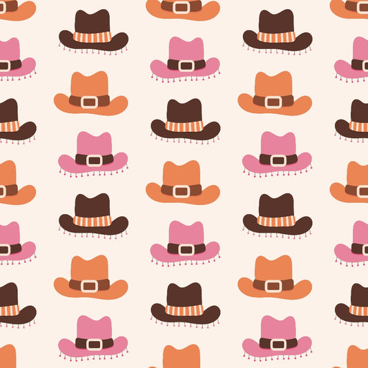 Western Cowgirl Pattern 2 Quilting Cotton Fabric