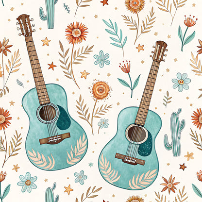 Western Cowboy Pattern 18 Quilting Cotton Fabric