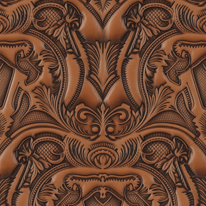 Western Tooled Leather Pattern 3 Quilting Cotton Fabric