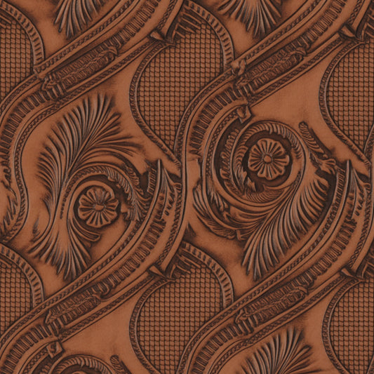 Western Tooled Leather Pattern 7 Quilting Cotton Fabric