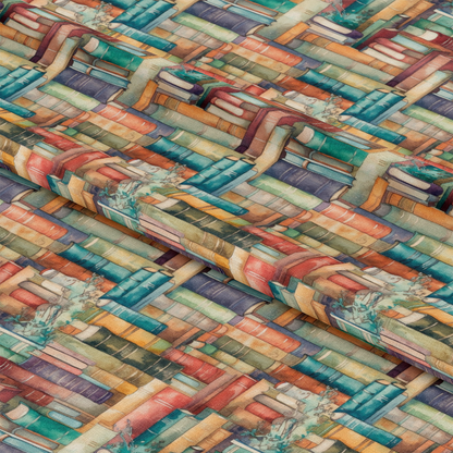 Whimsical Library Pattern 1 Quilting Cotton Fabric