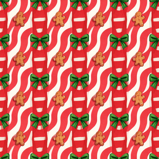 Whimsical Christmas Characters Pattern 10 Quilting Cotton Fabric