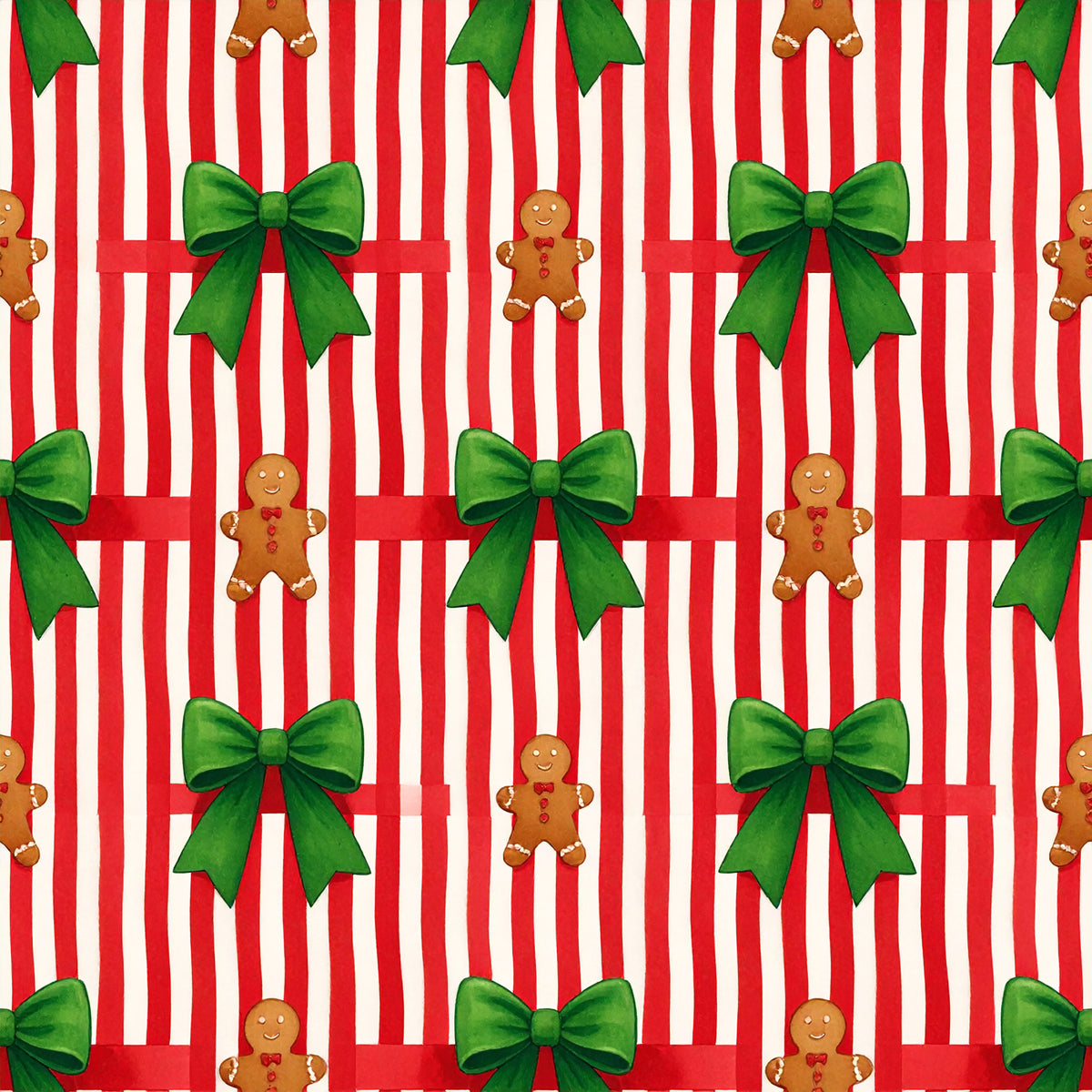 Whimsical Christmas Characters Pattern 11 Quilting Cotton Fabric