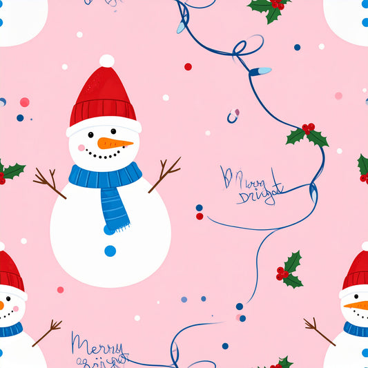 Whimsical Christmas Characters Pattern 17 Quilting Cotton Fabric