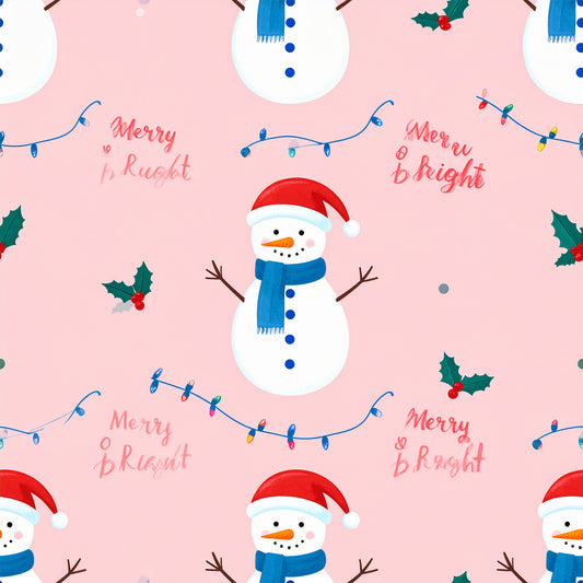 Whimsical Christmas Characters Pattern 18 Quilting Cotton Fabric