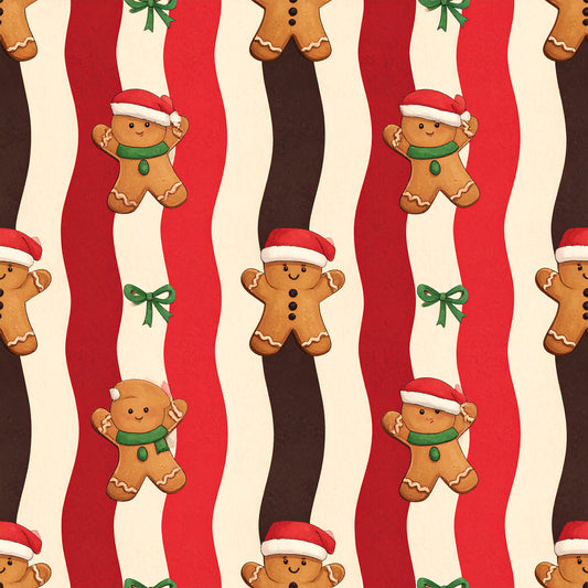 Whimsical Christmas Characters Pattern 21 Quilting Cotton Fabric