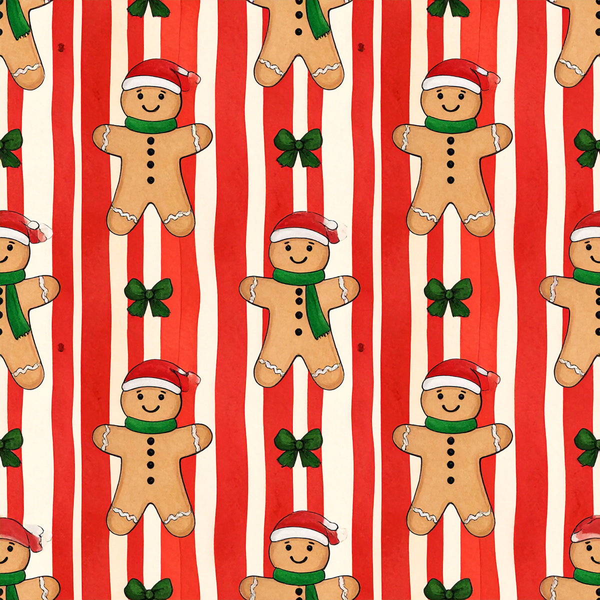 Whimsical Christmas Characters Pattern 22 Quilting Cotton Fabric