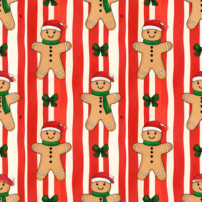 Whimsical Christmas Characters Pattern 22 Quilting Cotton Fabric