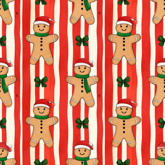 Whimsical Christmas Characters Pattern 22 Quilting Cotton Fabric
