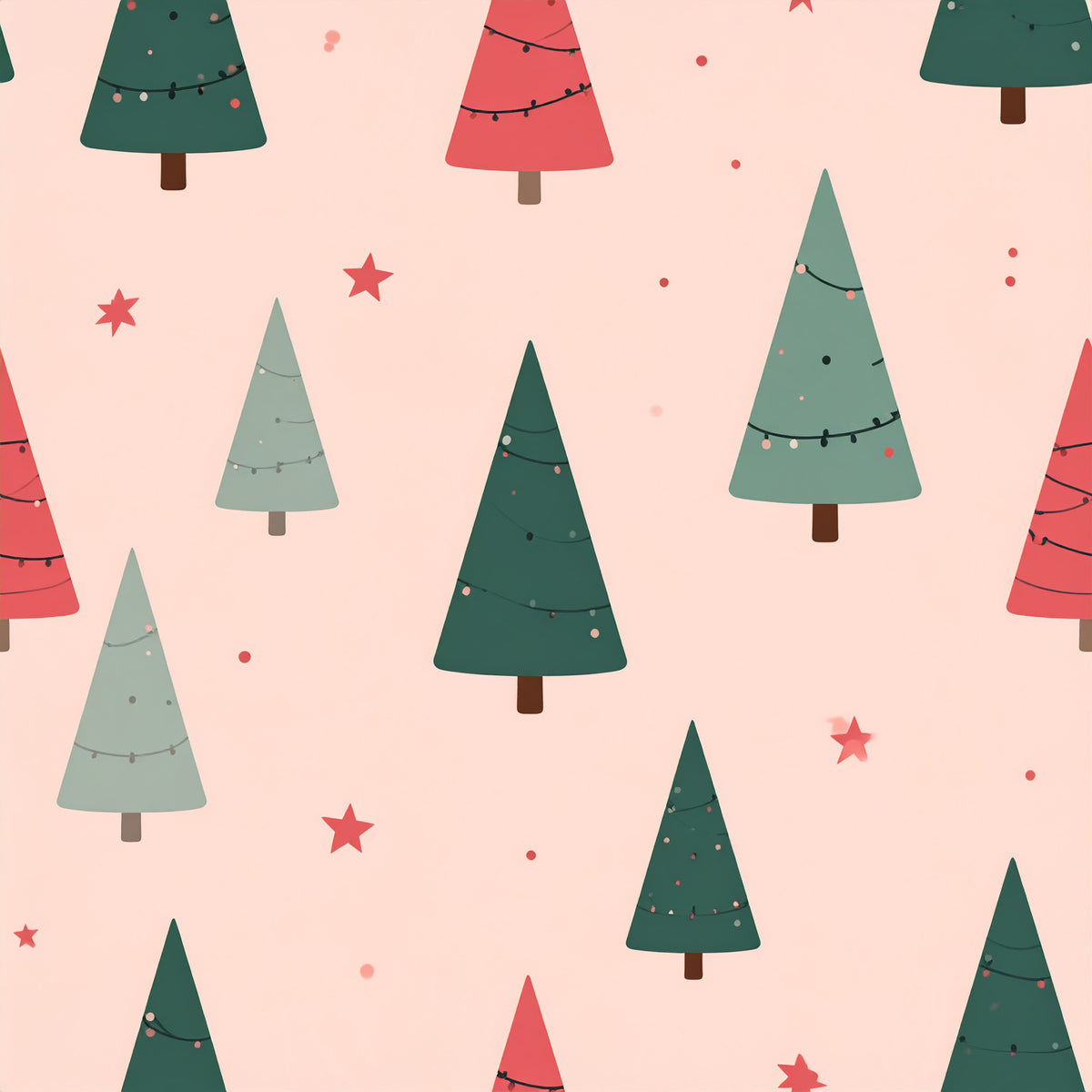 Whimsical Christmas Characters Pattern 24 Quilting Cotton Fabric